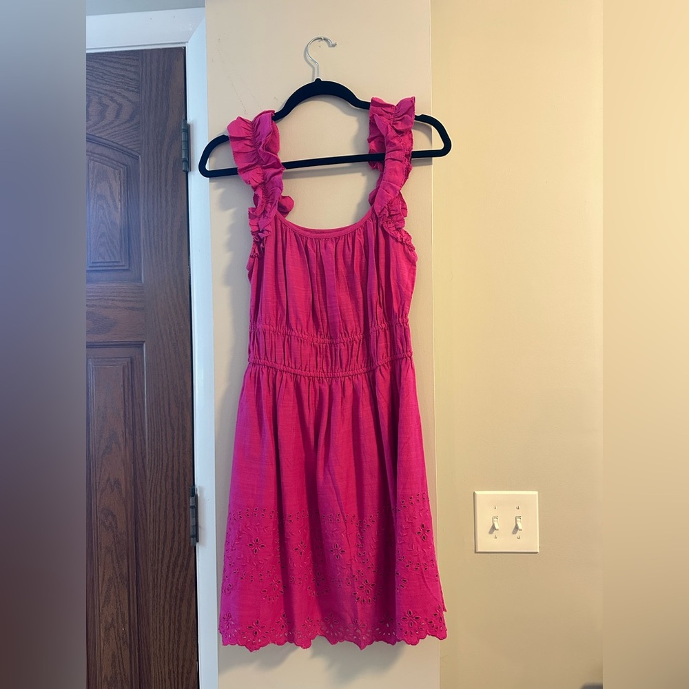 Old Navy Fuchsia Ruffle Dress